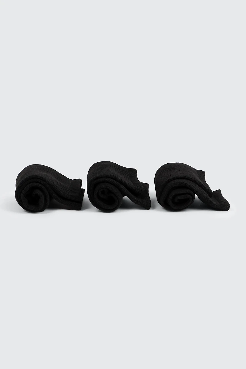 3-Pack Rib Crew Socks