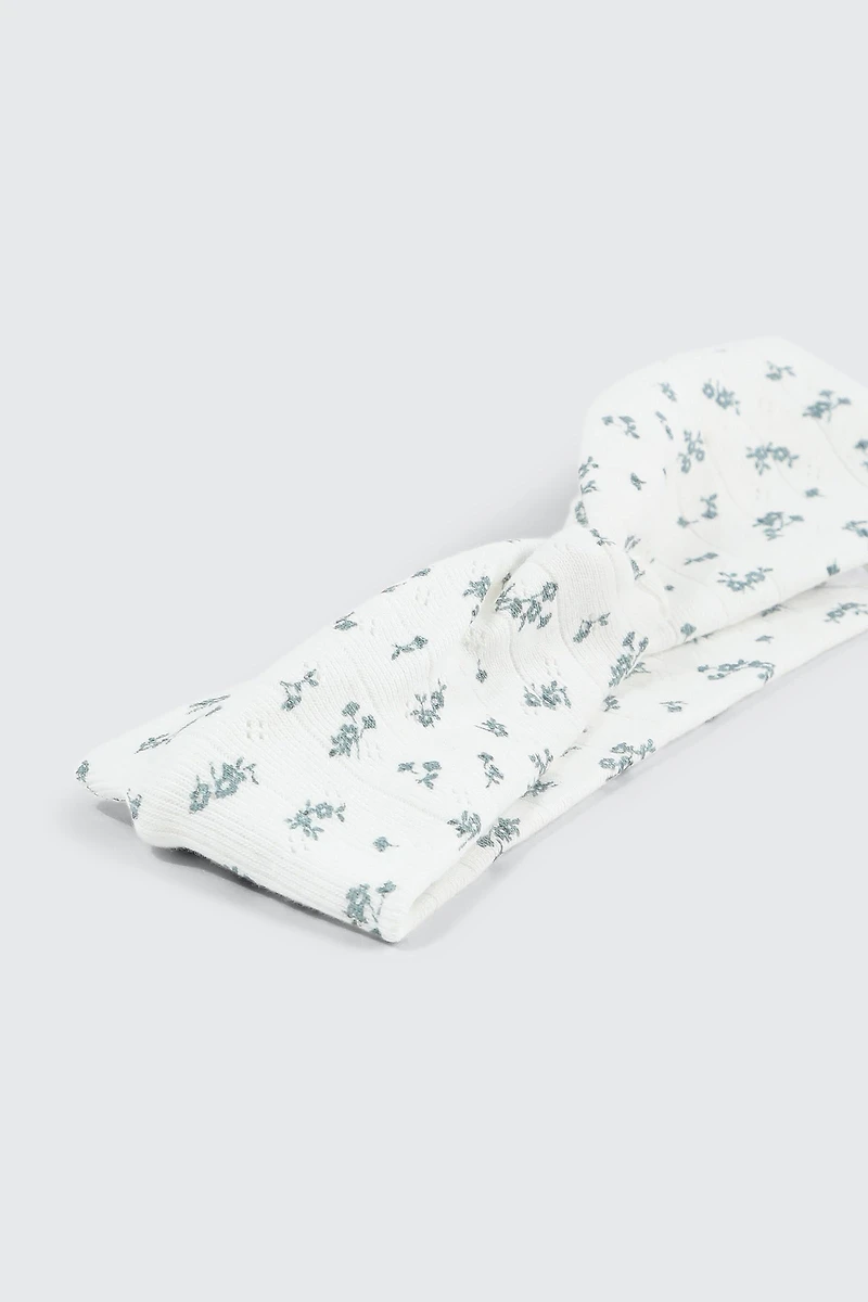 Floral Headwrap with Knot