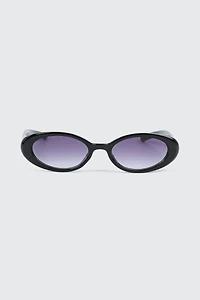 Lunettes de soleil ovales étroites