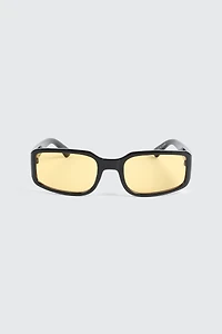 Yellow Lense Shield Sunglasses