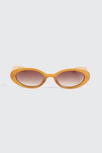 Oval Sunglasses with Star Detail