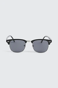 Metal Browline Clubmaster Sunglasses
