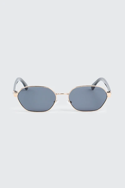 Slim Geometric Metal Sunglasses