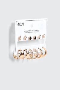 6 paires d'anneaux et de clous d'oreilles