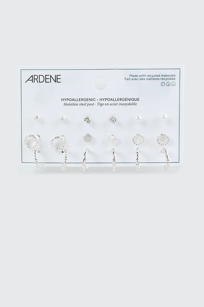 9-Pack Hoop and Stud Earrings