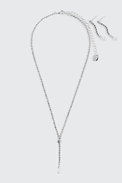 Y Shape Necklace and Earrings Set