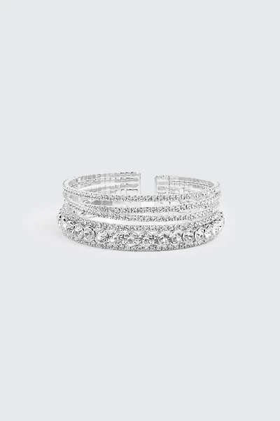 Multi Row Rhinestone Bracelet