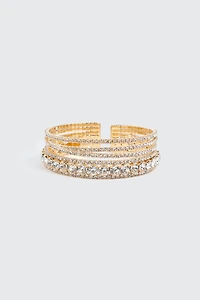 Bracelet multirang à pierres du Rhin