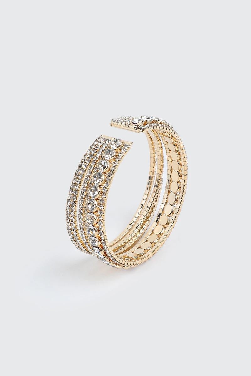 Bracelet multirang à pierres du Rhin