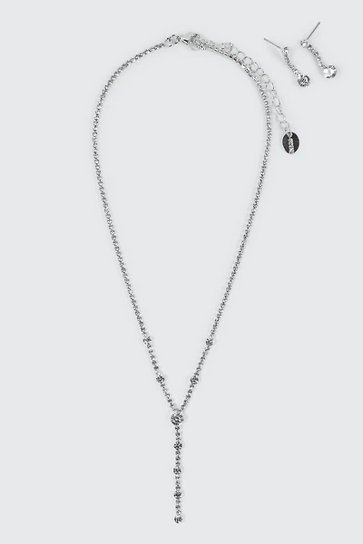 Y Necklace and Earrings Set