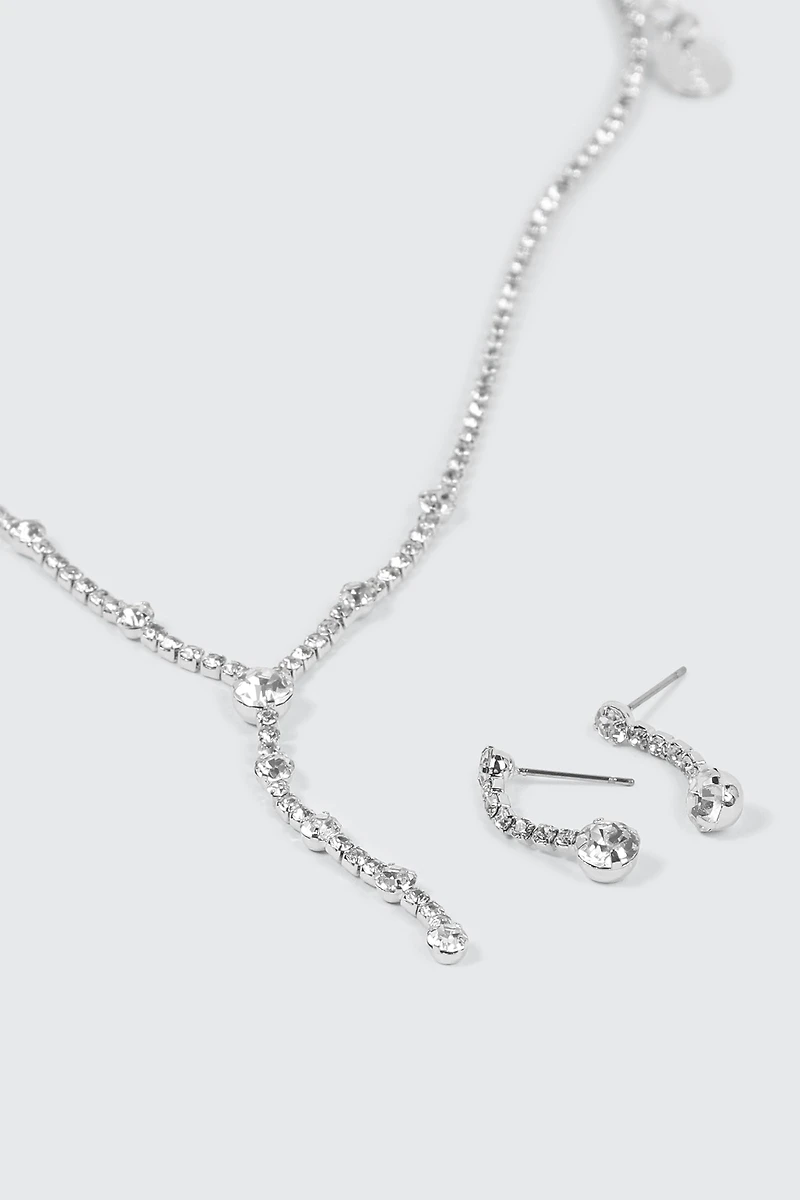 Y Necklace and Earrings Set