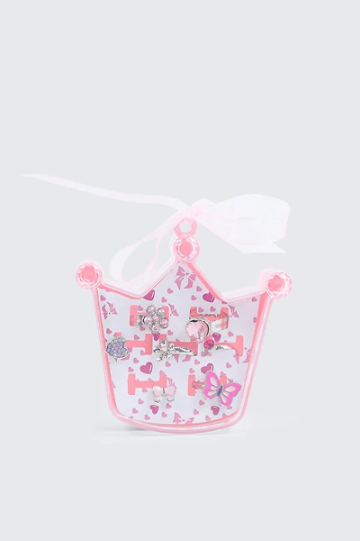 Crown Charm Ring Set