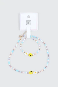 Smiley Face Beaded Jewelry Set