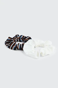 2-Pack Striped & Solid Scrunchies