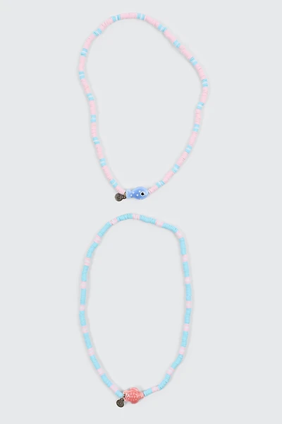 2-Pack Turtle & Fish Necklaces