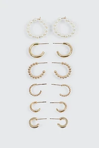 6-Pack Mixed Hoop Earrings