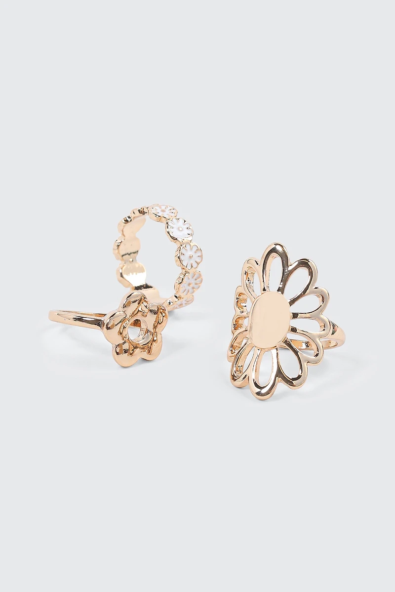 3-Pack Daisy Rings