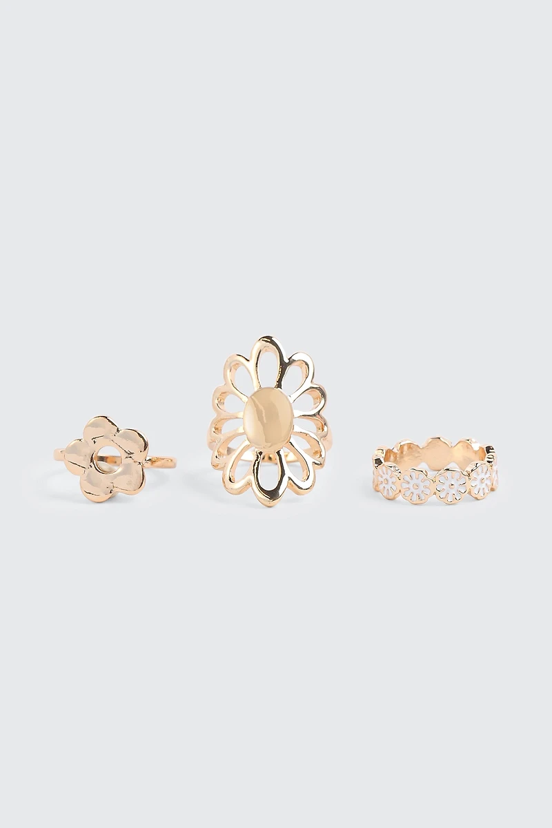 3-Pack Daisy Rings