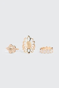 3-Pack Daisy Rings