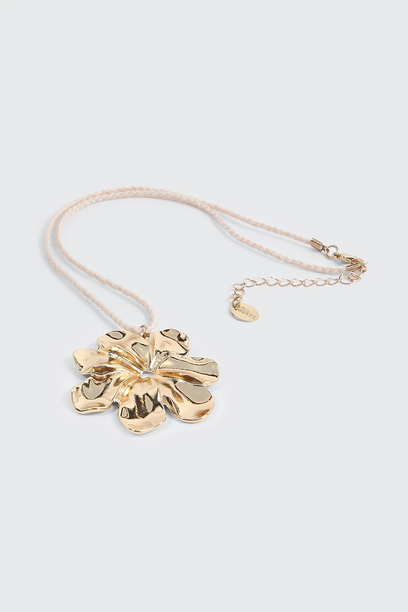 Braided Cord Pendant Necklace