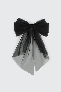Barrette boucle en tulle surdimensionnée