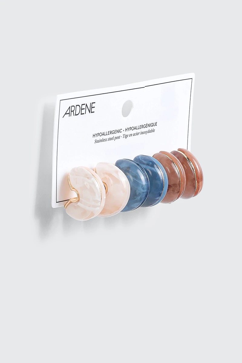 3-Pack Colorful Thick Hoops