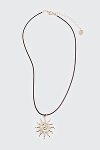 Collier cordon soleil spirale
