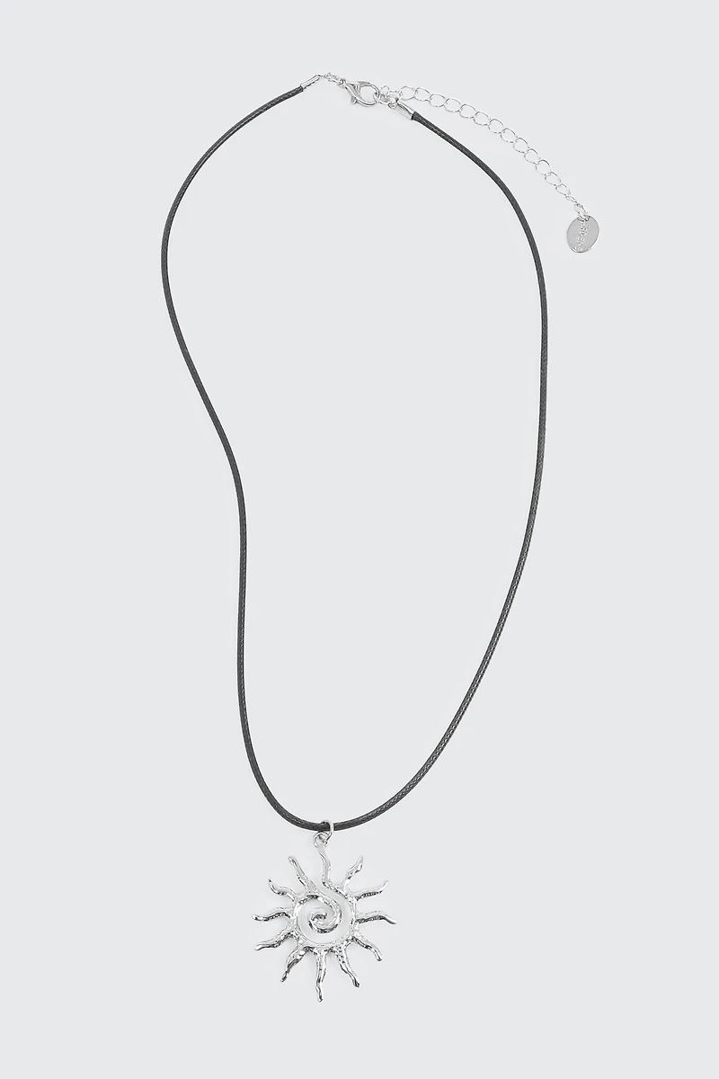 Swirl Sun Cord Necklace