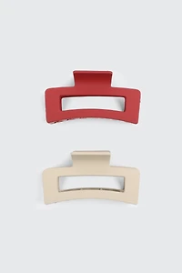 2-Pack Cutout Rectangular Hair Claws