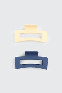 2-Pack Cutout Rectangular Hair Claws