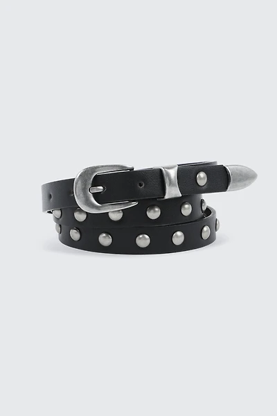 Ceinture cloutée à pointe en métal
