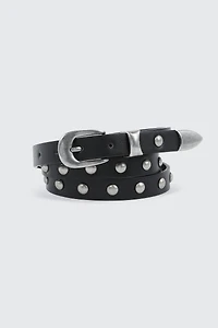 Ceinture cloutée à pointe en métal