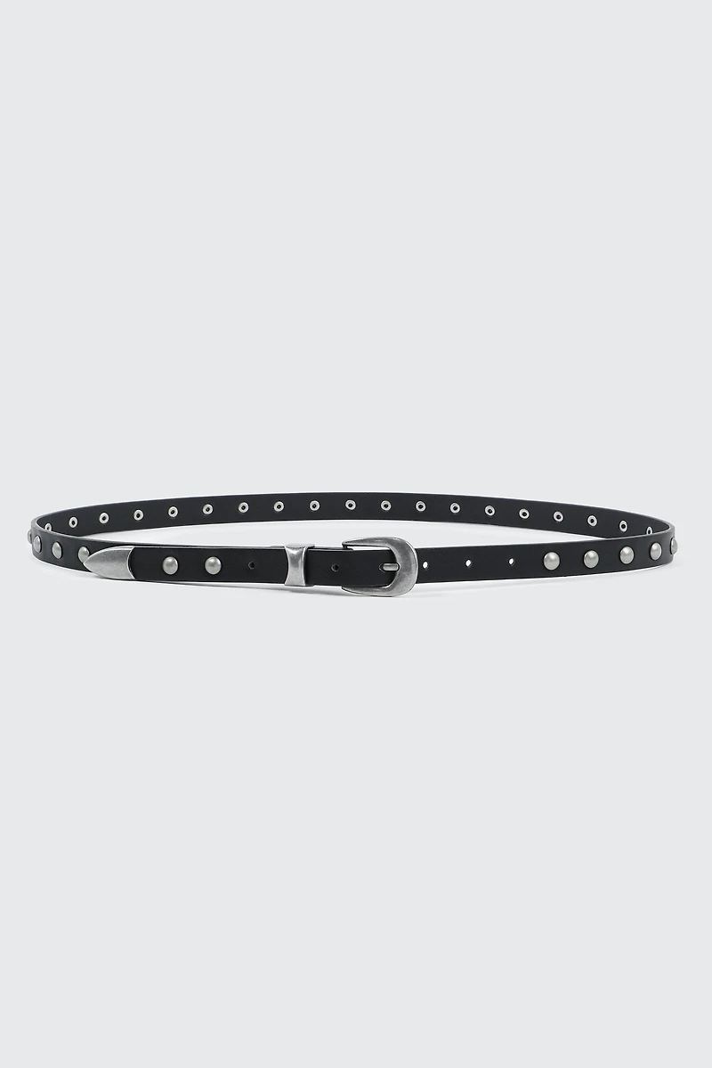 Ceinture cloutée à pointe en métal