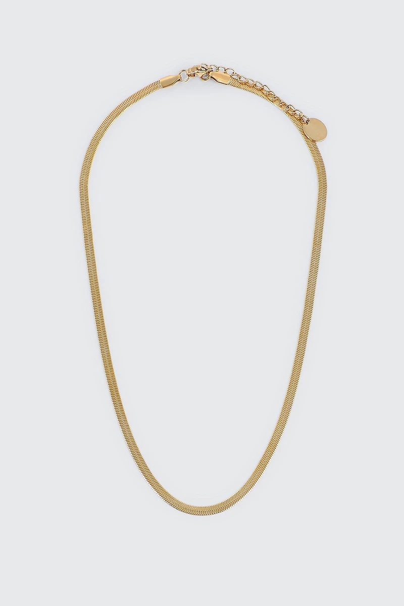 Stainless Steel Herringbone Chain Necklace