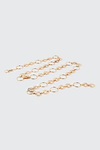 Hammered Round Link Chain Belt