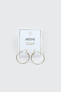 14K Gold Plated Hoop Earrings