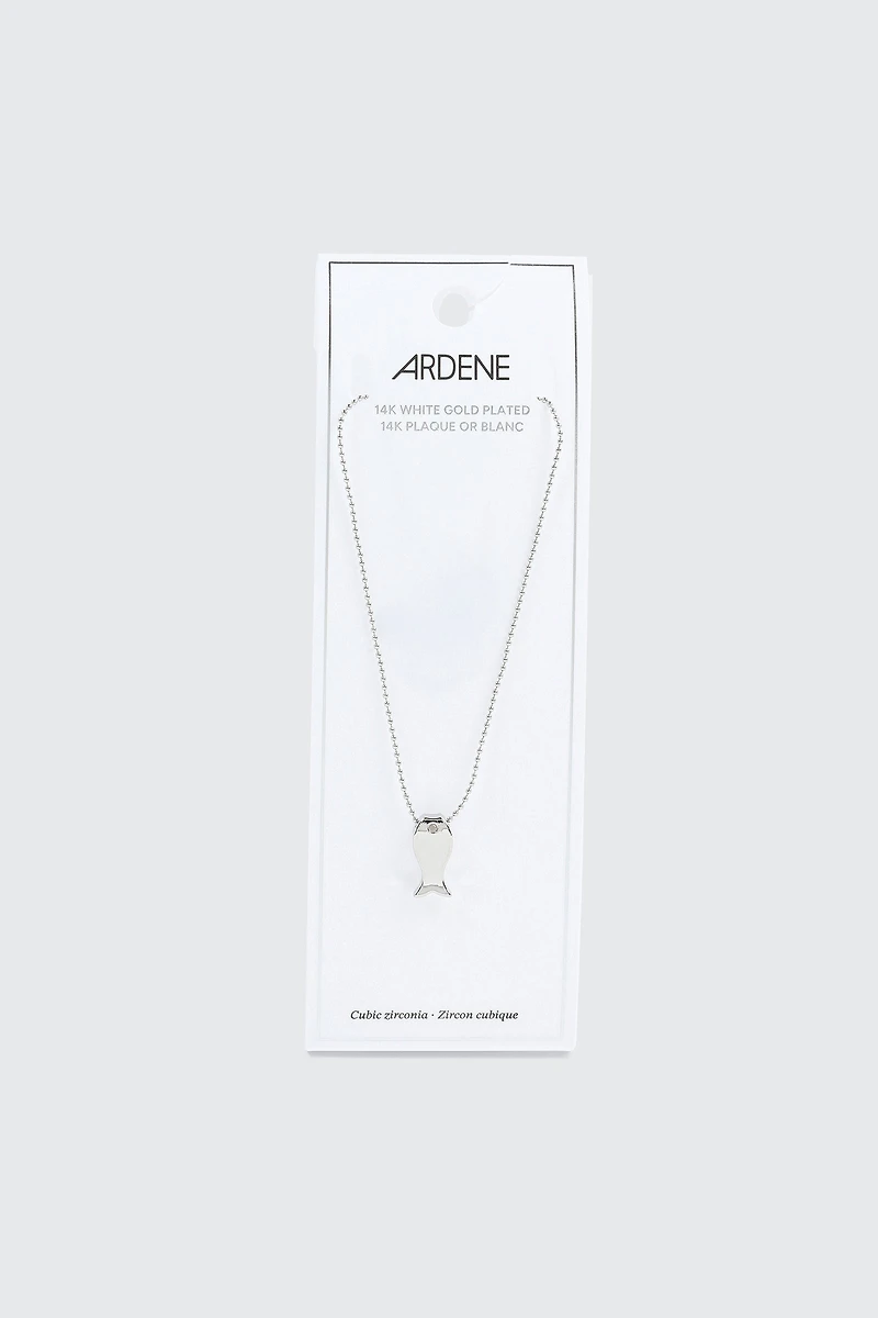 Collier poisson plaqué or 14K