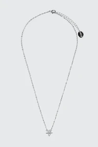 14K White Gold Plated Star Necklace