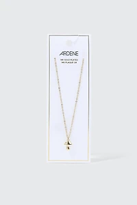 14K Gold Plated Mushroom Necklace
