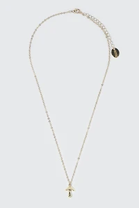 14K Gold Plated Mushroom Necklace