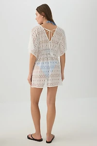 Crochet V-Neck Cover Up