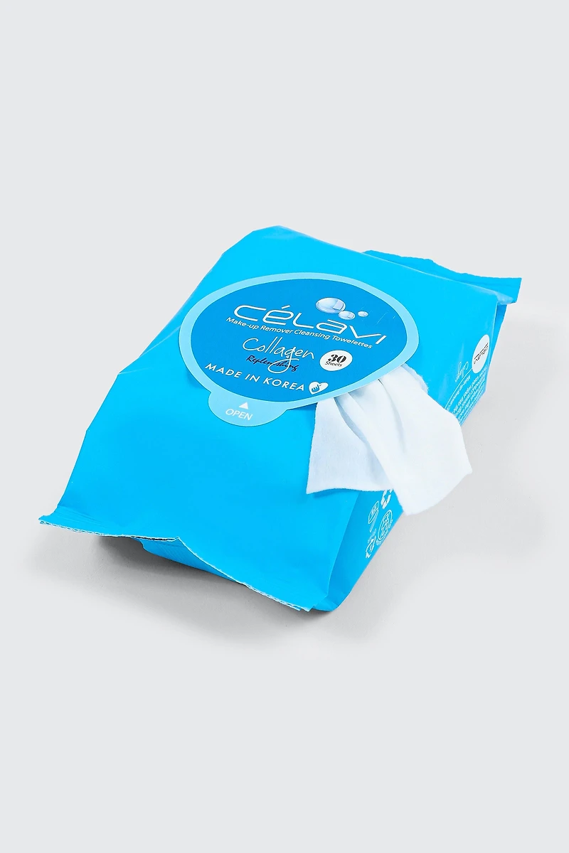 Lingettes démaquillantes au collagène