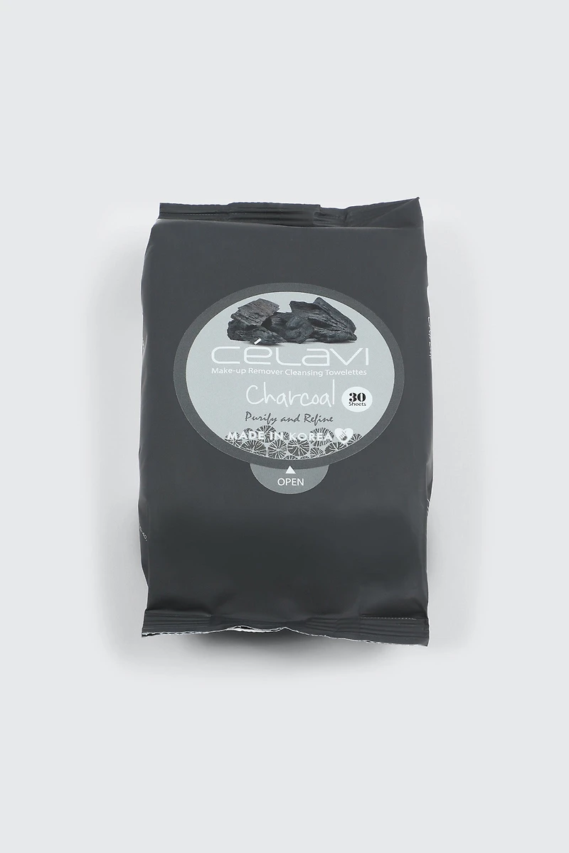 Lingettes démaquillantes au charbon