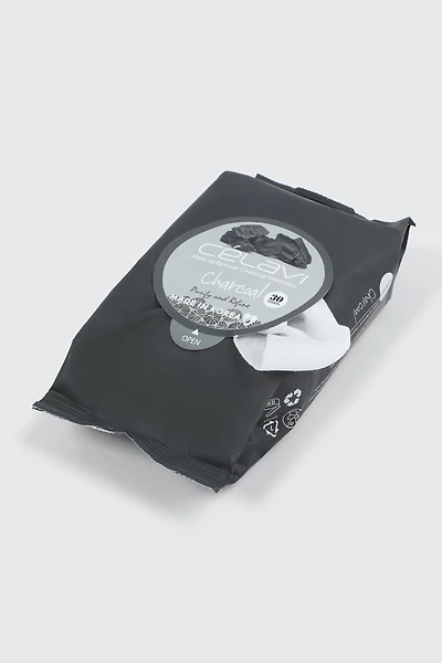 Lingettes démaquillantes au charbon