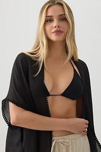 Cache-maillot à bordure au crochet