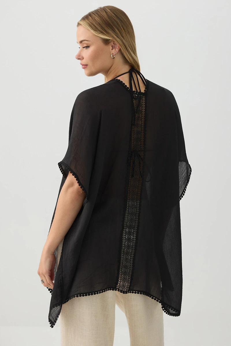 Crochet Trim Swim Cover Up