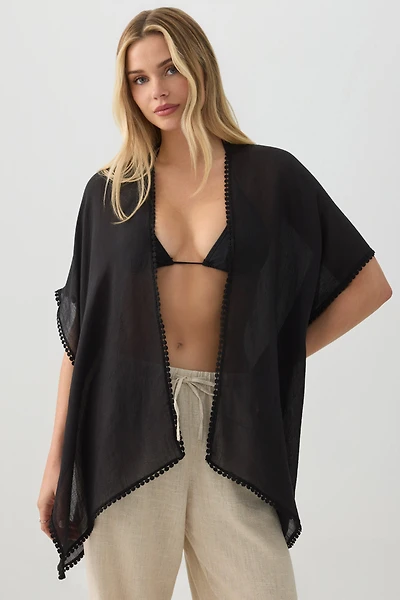 Cache-maillot à bordure au crochet