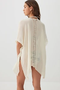 Crochet Trim Swim Cover Up