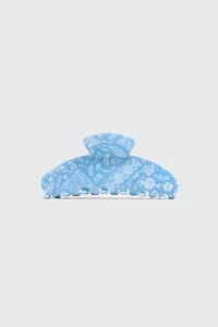 Pince bleue à motif cachemire