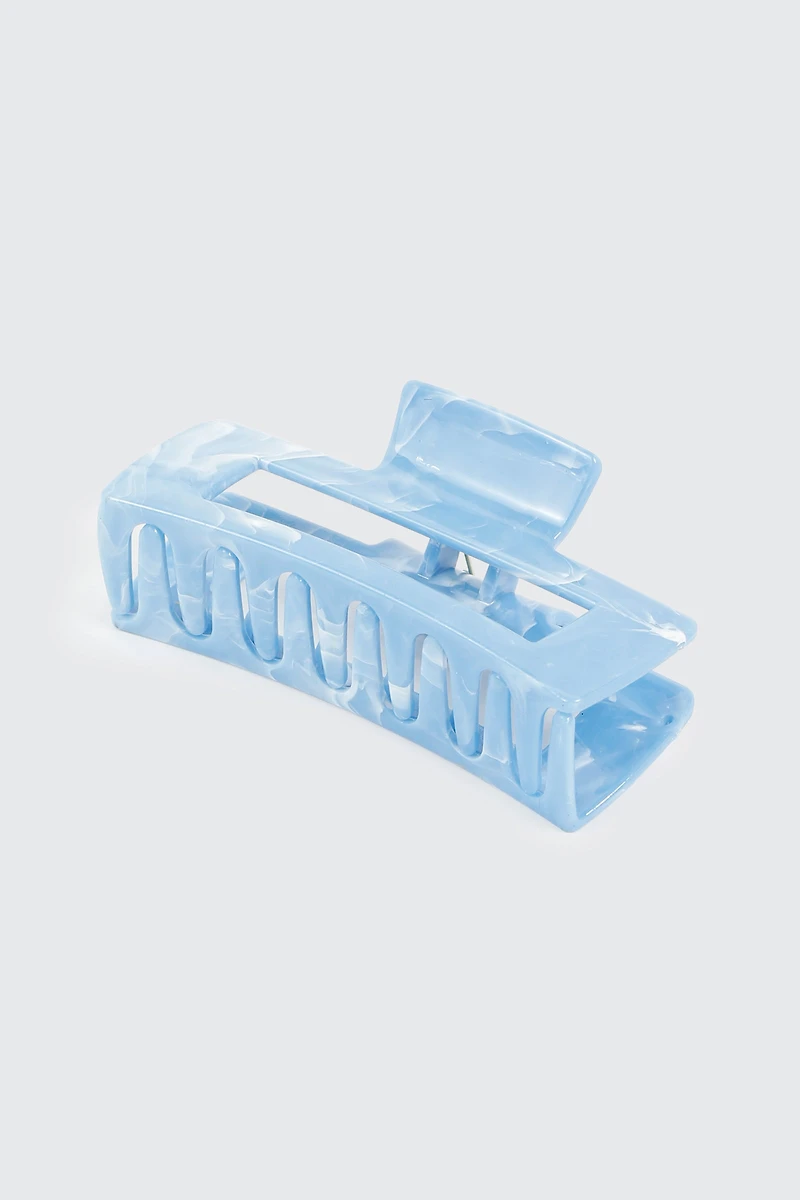 Marble Rectangle Hair Claw